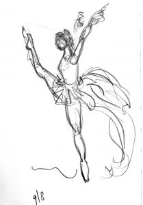 potloodschets ballerina 6